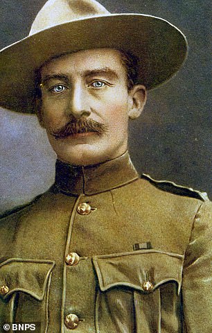 Picture of Robert Baden-Powell as a young man in period army uniform